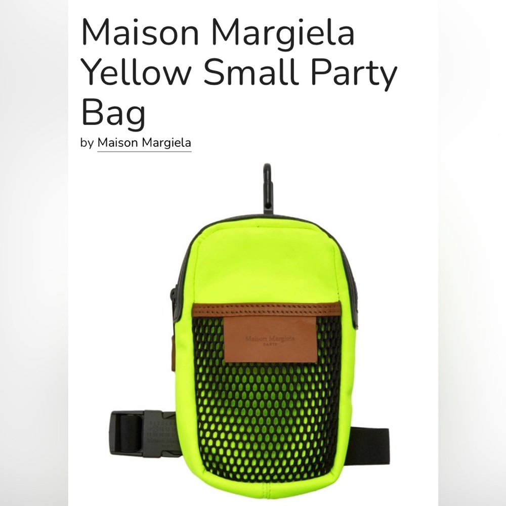 Rare Maison Martin Margiela yellow small Party Bag.